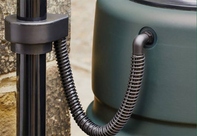 227L Litre Green Extra Large Water Butt & Accessory Kit includes rain trap - 5