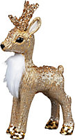 22cm Gold Reindeer - Christmas Figurine
