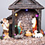 22cm LED Light Up Christmas Nativity Scene Set Jesus Christ Birth Crib Battery Operated Xmas House Home Window Table Decor