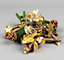 22cm Twig Star Candle Holder Gold