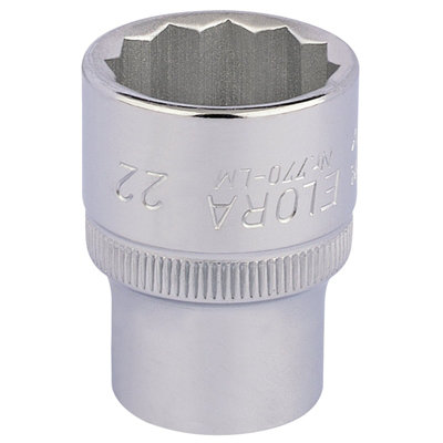 22mm 1/2" Square Drive Elora Bi-Hexagon Socket 24674