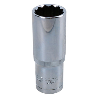 22mm 1/2in Drive Double Deep Long Reach Metric Socket 12 Point Sided Bi-hex