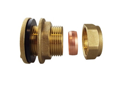 22mm Compression Straight Brass Tank Connector for Cold Water Storage Tanks