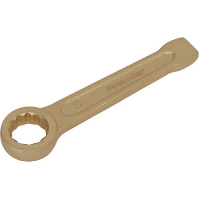 22mm Non-Sparking Ring End Slogging Spanner with Heavy-Duty Striking End