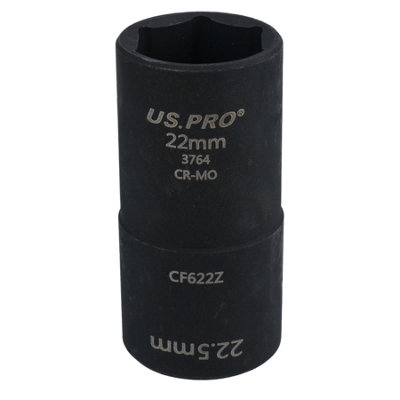 22mm x 22.5mm Wheel Hub Lug Nut Cap Flip Impact Socket Remover 1/2in Drive