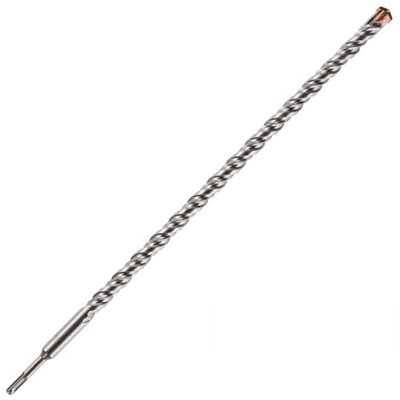 22mm x 600mm Long SDS Plus Drill Bit. TCT Cross Tip With Copper Coating ...