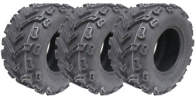 22x11.00-10 ATV Quad Tyre 6ply Wanda P3128 E-Marked Road Legal Rear (Set of 3)