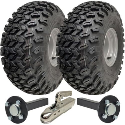 22x11.00-8 Utility ATV Quad Trailer Kit Wheels Axles & Hitch P334 ...