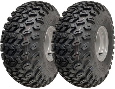 22x11.00-8 Utility ATV Tyre P334 Grass Wheel 4ply 100mm PCD Steel Rim (Set of 2)