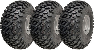 22x11.00-8 Utility ATV Tyre P334 Grass Wheel 4ply 100mm PCD Steel Rim (Set of 3)