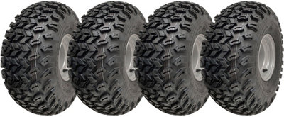 22x11.00-8 Utility ATV Tyre P334 Grass Wheel 4ply 100mm PCD Steel Rim (Set of 4)