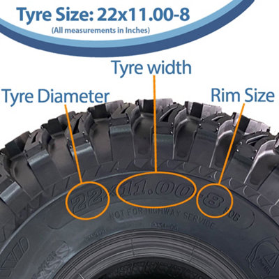 22x11.00-8 Utility ATV Quad Trailer Kit P334 Räder Achsen