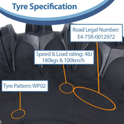 22x11.00-9 Slasher ATV Quad Tyres Wanda Race 48J Road Legal WP02 6ply ...