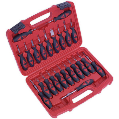 23 Piece Terminal Tool Kit Wiring Connector Terminal Removal Soft Grip