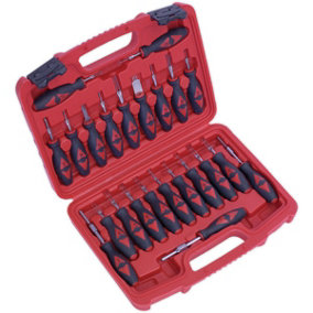 23 Piece Terminal Tool Kit - Wiring Connector Terminal Removal - Soft Grip