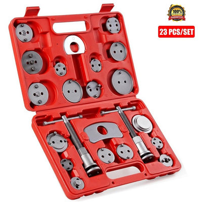 23 Piece Universal Brake Caliper Piston Rewind Wind Back Tool Kit Heavy ...