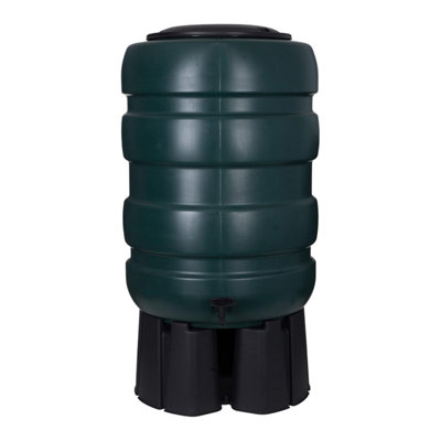 230 Litres Green Outdoor Water Butt Complete With Stand & Kit