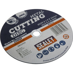 230 x 2mm Flat Metal Cutting Disc - 22mm Bore - Heavy Duty Angle Grinder Disc