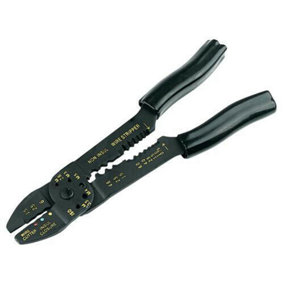 230mm Crimping & Stripping Pliers Hardened Cutting Edge For Insulated Terminal