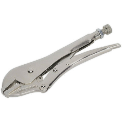 230mm Locking Pliers - Straight Deeply Serrated 45mm Jaws - Hardened Teeth