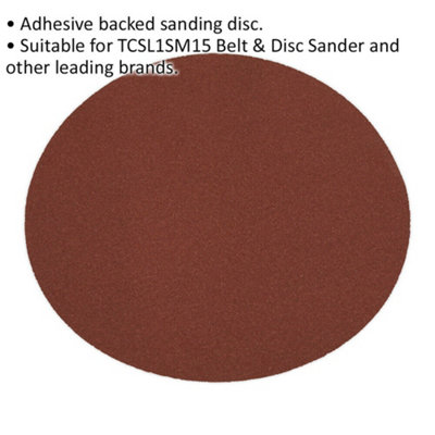 230mm Self Adhesive Backed Sanding Disc - 80 Grit Aluminium Oxide Sheet