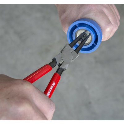 230mm Spring Loaded Straight Nose Internal Circlip Pliers with Non-Slip ...