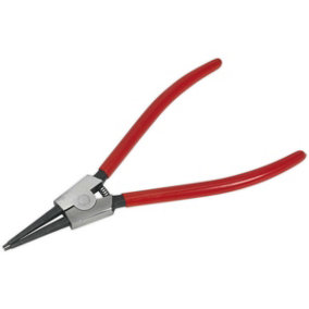 230mm Straight Nose External Circlip Pliers - Spring Loaded Jaws - Non-Slip Tips