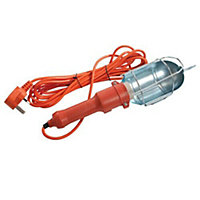 230V 60W Work Light Protective Bulb Cage 5m Cable Req. 60W Lamp