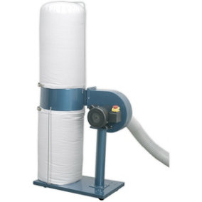 230V Dust & Chip Extractor - 1hp Mobile Workshop Extractor - 2m x 100mm Ducting