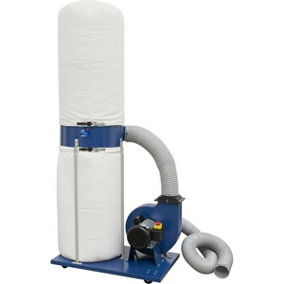 230V Dust & Chip Extractor - 2hp Mobile Workshop Extractor - 2m x 100mm Ducting