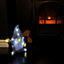 23cm Battery Operated Light up Acrylic Christmas Gonk with LEDs in Grey