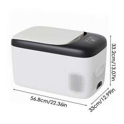 23L Compressor Car Refrigerator with Display and Handle in Black&White