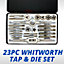 23pc Whitworth Tap & Die Set Ratchet Thread Repair Tool Kits Die set Tap Set