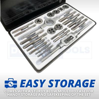 23pc Whitworth Tap & Die Set Ratchet Thread Repair Tool Kits Die set Tap Set - 3