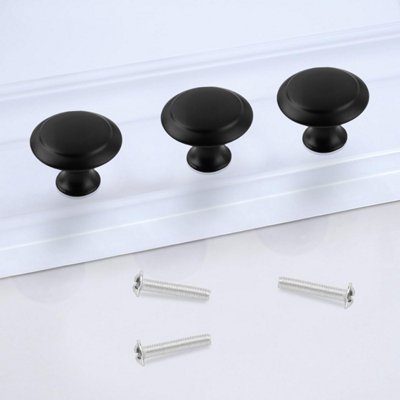 12-Pack Vintage Brass Cabinet Knobs – 30mm Round Mushroom Drawer Pulls With Screws For Kitchen & Bathroom