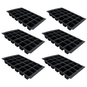 24 Cell Plant Trays Bedding Plant Pack Plastic Inserts Seed Tray Pots 18 Trays