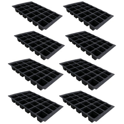 24 Cell Plant Trays Bedding Plant Pack Plastic Inserts Seed Tray Pots 24 Trays