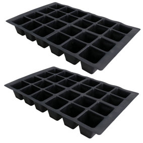 24 Cell Plant Trays Bedding Plant Pack Plastic Inserts Seed Tray Pots  6 Trays