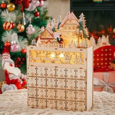 Wooden Advent Calendar With 24 Drawers, 2023 Nutcracker