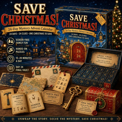 24 Day Mystery Adventure Advent Calendar, Christmas Puzzle Game, Every ...