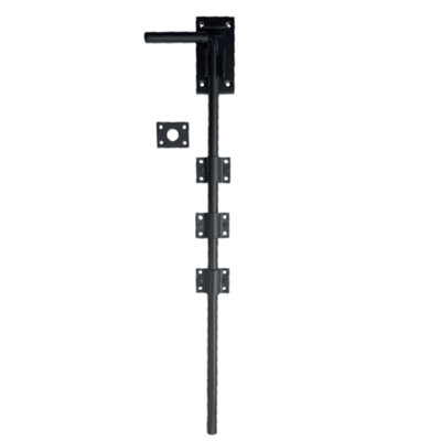 24" Drop Bolt Black - Gate Garage Strong Heavy Duty