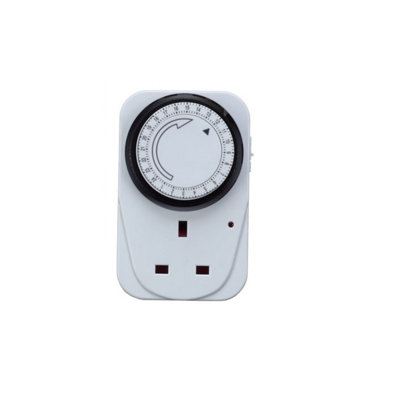 24 Hour Timer Plug UK 3 Pin Daily Mechanical Timer 15 Minute Segments Auto Plug