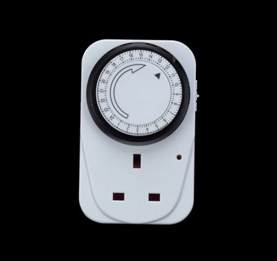 24 Hour Timer Plug UK 3 Pin Daily Mechanical Timer 15 Minute Segments Auto Plug
