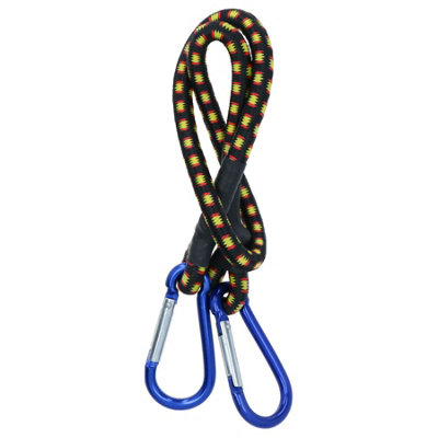 24 inch Bungee Strap with Aluminium Carabiners Hook Tie Down Fastener Holder 1pc