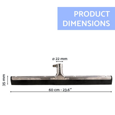 24 Inch Floor Squeegee Head Blade Wet Floor Wiper Rubber Squeegee ...