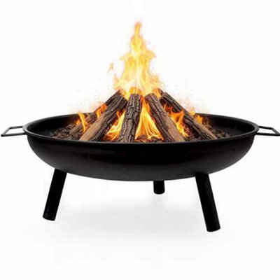 24 inch Round Fire Pit Garden Bowl Outdoor Camping Log Burner