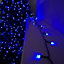 24 LED 2.3m Premier Christmas Indoor Outdoor Multi Function Battery Operated String Lights with Timer in Blue