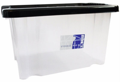 24 Litre Storage Box 24L with Black Lid