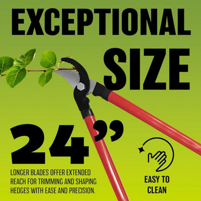 24" Long Handle Lopper Extend Garden Bypass Pruner Cutter Secateurs Gardening - 4