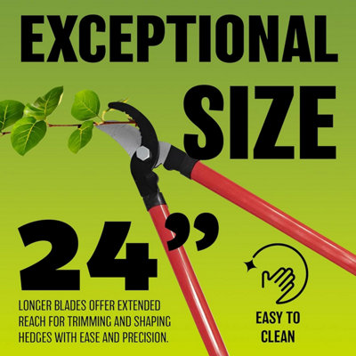 24" Long Handle Lopper Extend Garden Bypass Pruner Cutter Secateurs Gardening